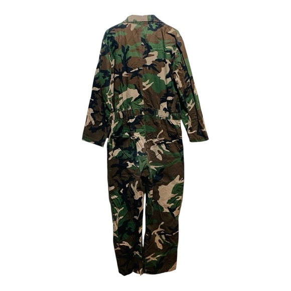 Men’s Vintage Duck Bay Button Front Camouflage Coveralls Sz Medium - Picture 3 of 4